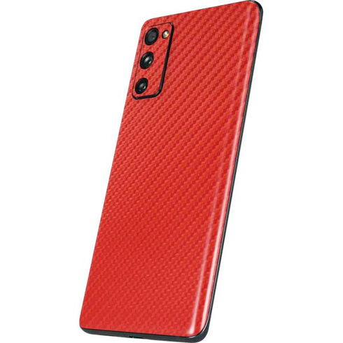 Red Carbon Fiber Specialty Material Galaxy S20 Fan Edition Skin